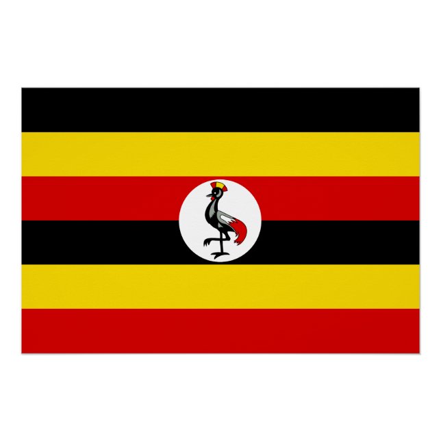 Pôster Bandeira de Uganda (Frente)