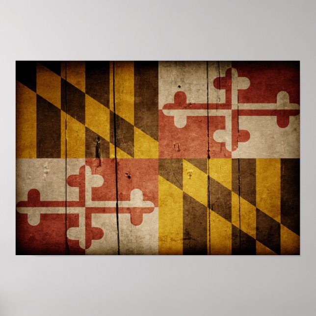 Pôster Bandeira de Wood Maryland robusto (Frente)