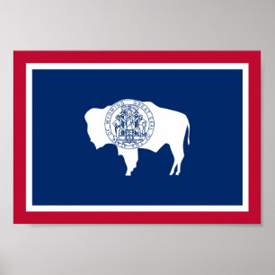 Pôster Bandeira de Wyoming