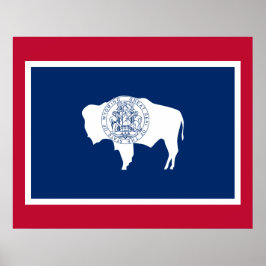 Poster Bandeira de Wyoming