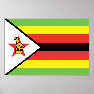 Poster Bandeira de Zimbabwe