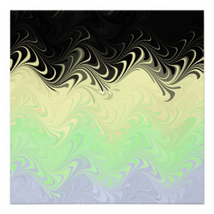 Pôster Bandeira do Abstrato Cassgender Pride Boho Wavy Ma