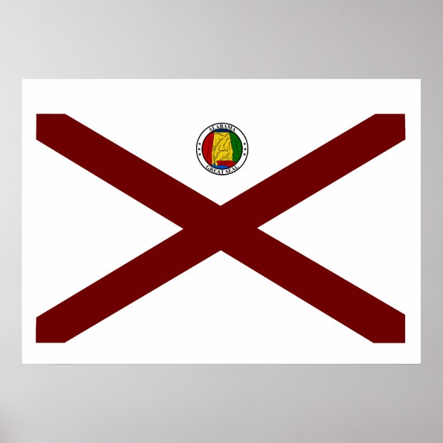 Poster bandeira do Alabama (Frente)