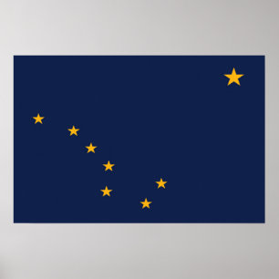 Poster Bandeira do Alasca, EUA