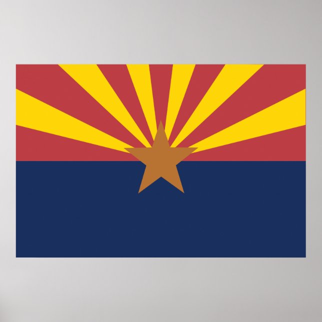 Pôster Bandeira do Arizona (Frente)
