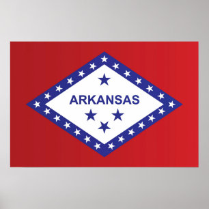Poster Bandeira do Arkansas, EUA