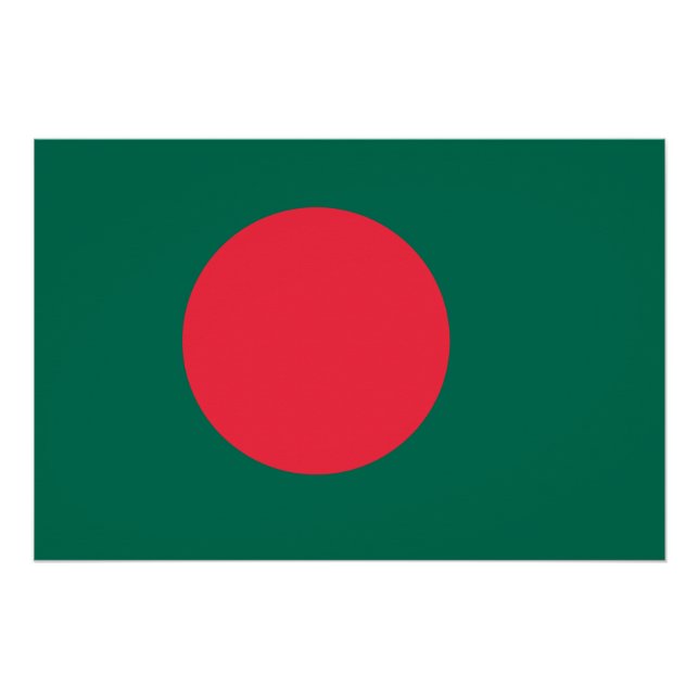 Pôster Bandeira do Bangladesh (Frente)