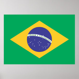 Pôster bandeira do Brasil