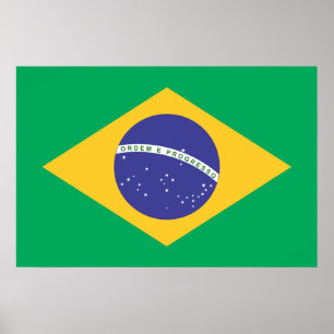 Pôster bandeira do Brasil