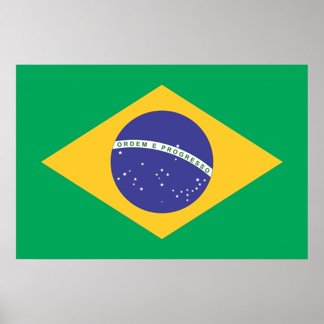 Pôster Bandeira do Brasil (Frente)