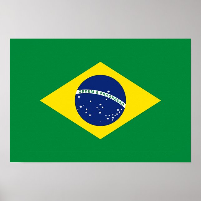 Pôster Bandeira do Brasil (Frente)