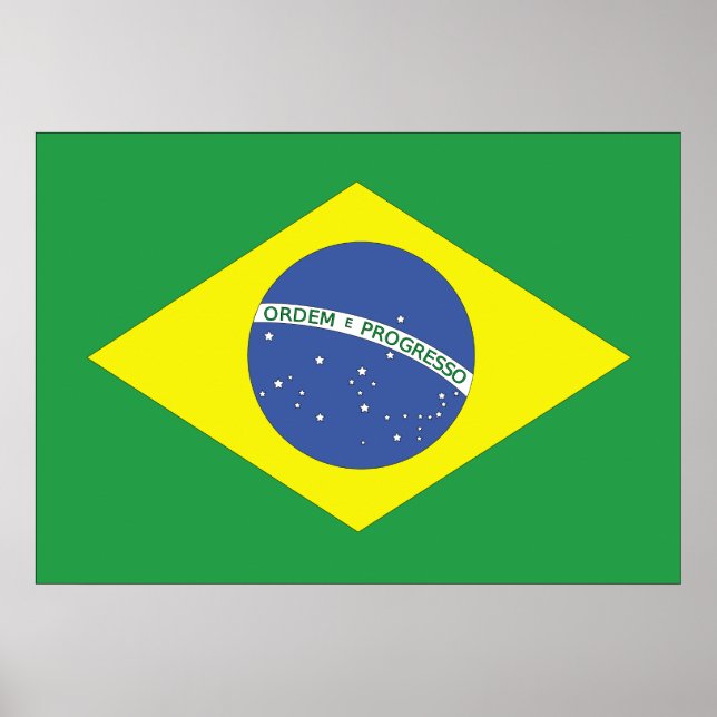 Pôster Bandeira do Brasil (Frente)