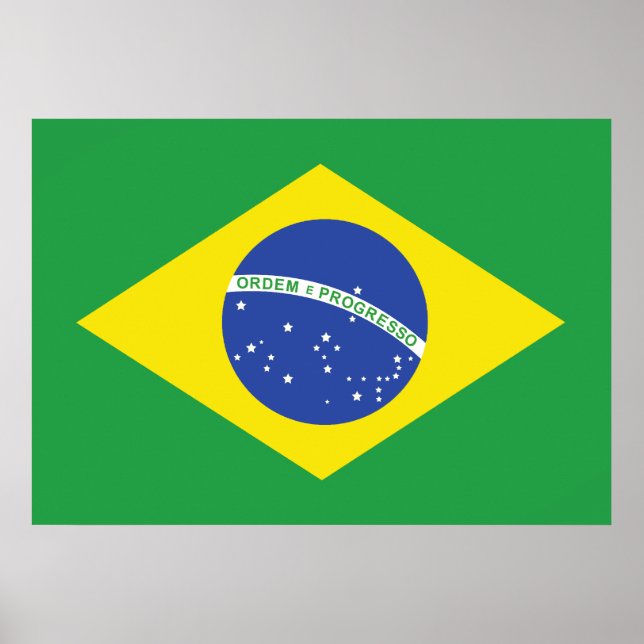 Pôster Bandeira do Brasil (Frente)