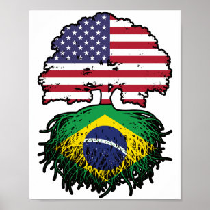 Poster Bandeira do Brasil: Árvore Americana