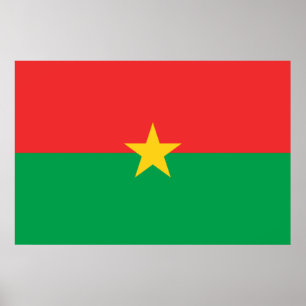 Poster Bandeira do Burkina Faso