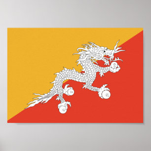 Poster Bandeira do Butão