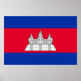 Poster Bandeira do Camboja