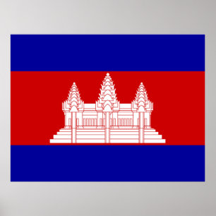 Poster Bandeira do Camboja