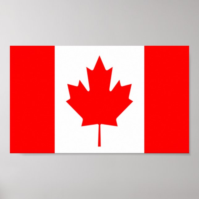 Pôster Bandeira do Canadá (Frente)