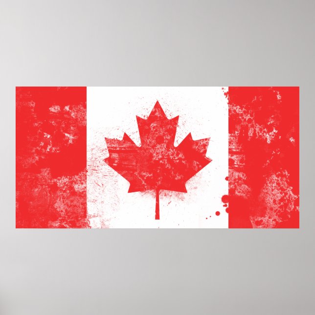 Pôster Bandeira do Canadá (Frente)