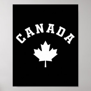 Poster Bandeira do Canadá Férias Canadenses Pesca Trilha
