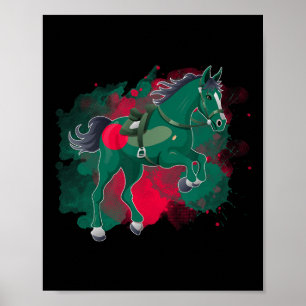Poster Bandeira do Cavalo Andando Bangladesh