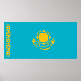 Poster Bandeira do Cazaquistão