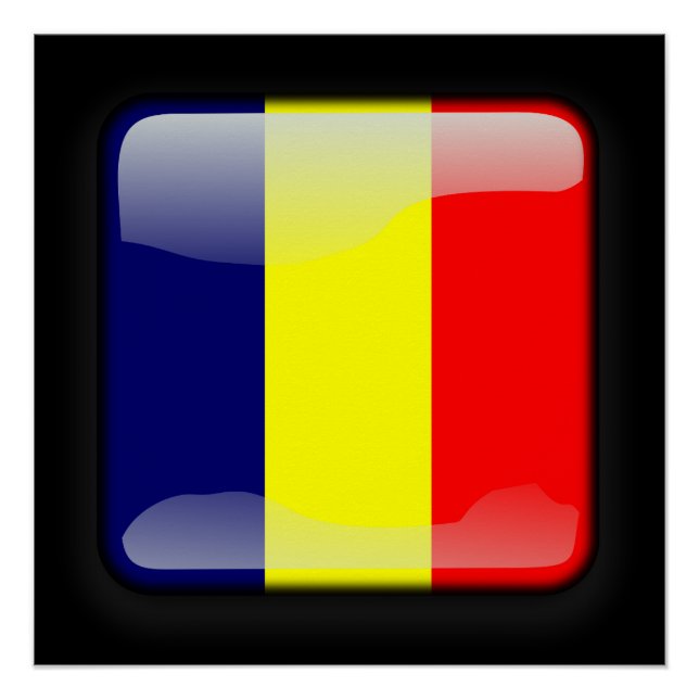 Pôster Bandeira do Chade (Frente)