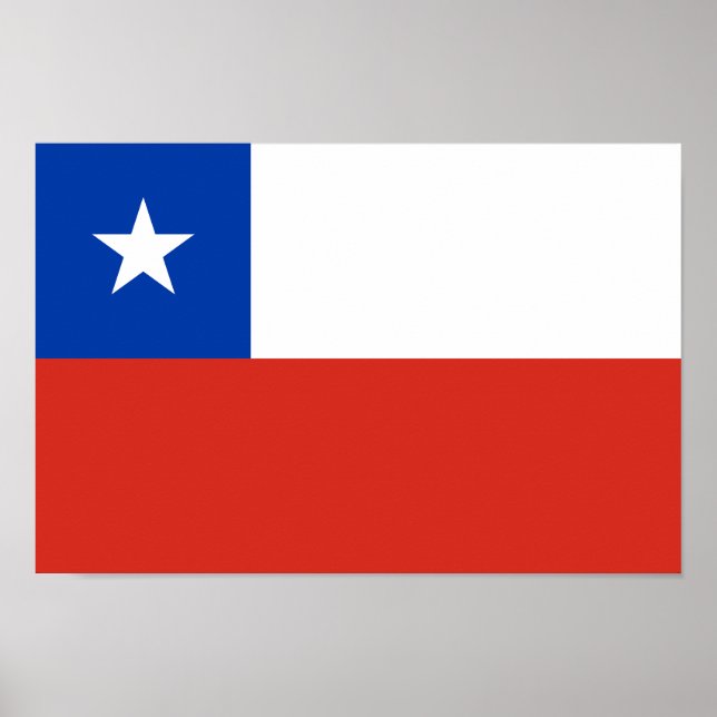 Poster Bandeira do Chile (Frente)