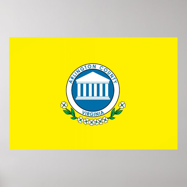 Pôster Bandeira do Condado de Arlington (Frente)
