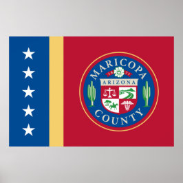 Poster Bandeira do condado de Maricopa (Arizona)