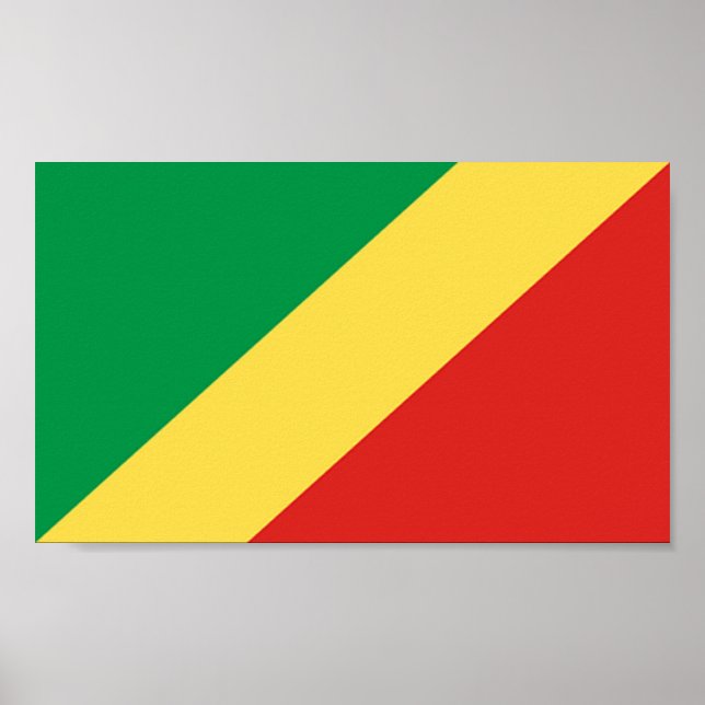 Pôster Bandeira do Congo (Frente)