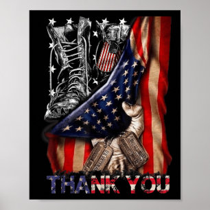 Poster Bandeira do Dia da Memória Angustiada Botas Milita