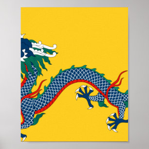 Poster Bandeira do Dragão Nacional Imperial da China