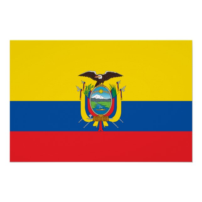 Pôster Bandeira do Equador (Frente)