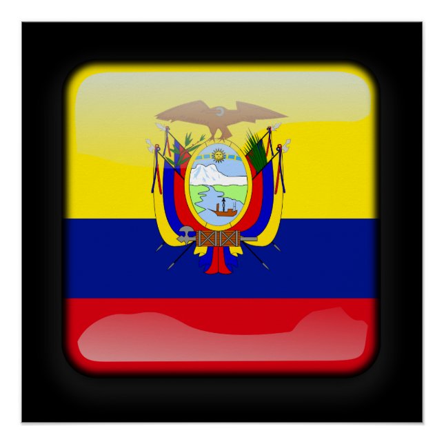 Pôster Bandeira do Equador (Frente)
