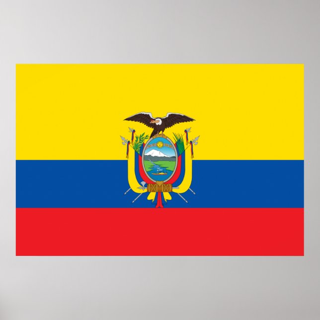 Poster Bandeira do Equador (Frente)