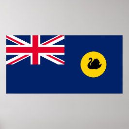Poster Bandeira do Estado da Austrália Ocidental