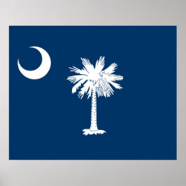 Poster Bandeira do estado da Carolina do Sul