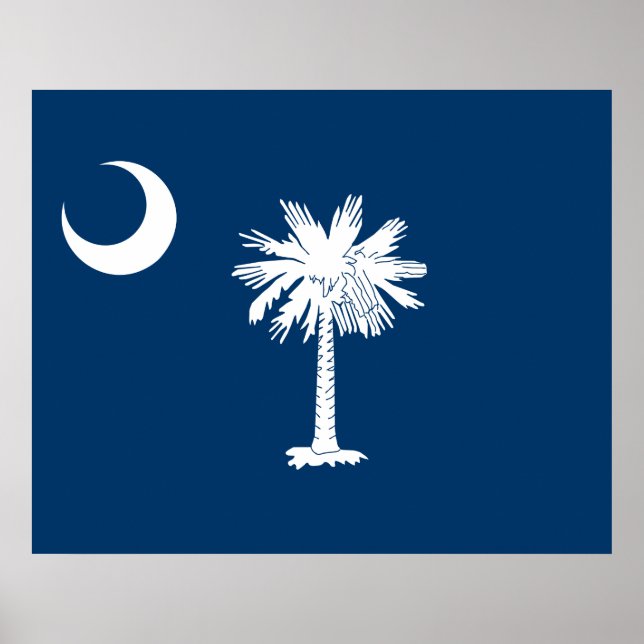 Poster Bandeira do estado da Carolina do Sul (Frente)