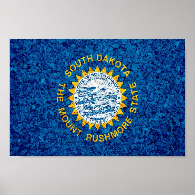 Poster Bandeira do Estado da Dakota do Sul (Frente)