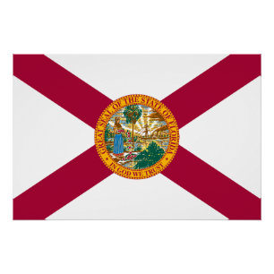 Pôster Bandeira do Estado da Flórida