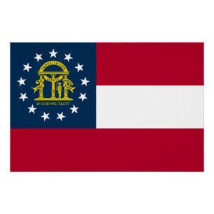 Pôster Bandeira do Estado da Geórgia