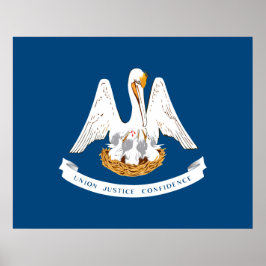 Poster Bandeira do Estado da Louisiana