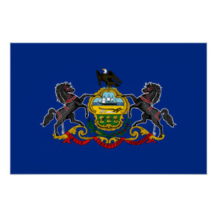 Pôster Bandeira do Estado da Pensilvânia