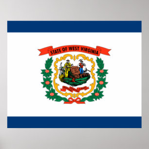 Poster Bandeira do Estado da Virgínia Ocidental
