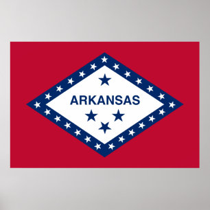 Poster Bandeira do estado de Arkansas