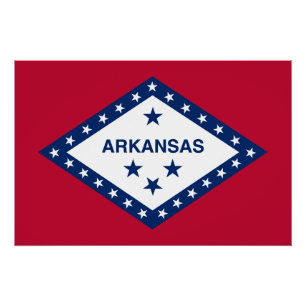 Pôster Bandeira do estado de Arkansas