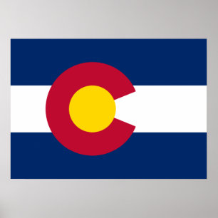 Pôster Bandeira do estado de Colorado