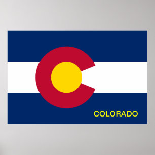 Pôster Bandeira do estado de Colorado